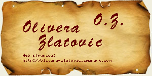Olivera Zlatović vizit kartica